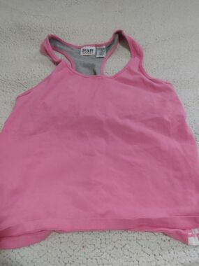 R&R Sport Grey & Pink Trim Racerback Tank